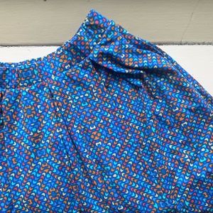LuLaRoe Madison Skirt (Multicolor Blue)